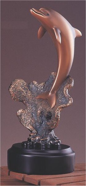 Dolphin Sculpture resin Center Piece decorative fine art statue figurine